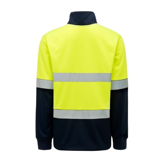 Picture of HI VIS 2TONE 1/4 ZIP BRUSHED FLEECE JUMPER WITH TAPE